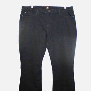 Lee Black Jeans Bootcut Midrise Cotton Blend Denim Pants Sz 20 M NWT